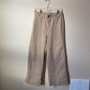 High rise wide leg crop khakis